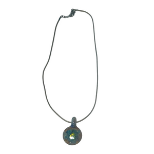 colorful glass pendant necklace